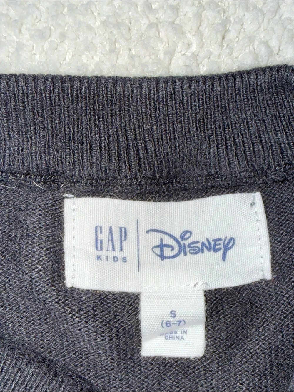 GapKids Disney Mickey Mouse Metallic Sweater Black Size S 6-7